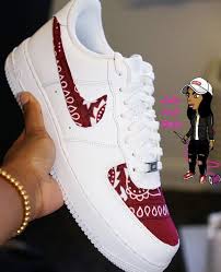 Custom Nike Air Force 1s For Sale In Houston Tx Offerup Red Bandana Shoes Nike Shoes Air Force Nike Air Shoes