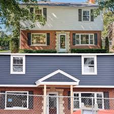 Brick veneer siding and/or faux brick siding is a lightweight, more affordable alternative to full brick siding that delivers the look of the real thing. Picking Blue Exterior Siding With Red Brick Home With Keki