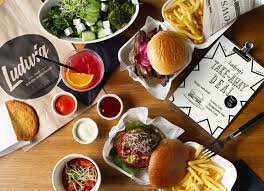 Burger Take Away Burger Restaurant Lebensmittel Essen Der Ludwig