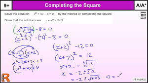 This calculator solves quadratic equation using two methods. Quadratic Equation Completing The Square Gcse Maths Revision Exam Paper Practice Help Youtube