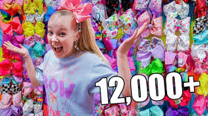 Jepit jojo siwa jojo bow jojo hairpin unicorn gliter 7inch jojo jepit. My Collection Of Jojo Bows 12 000 Youtube