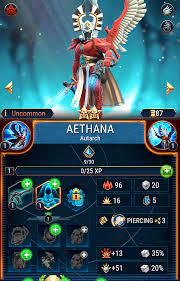 Just got Aethana, thought I'd share her parameters, 5 Movement, BB  Equipment Profile, Pierce Damage. She's a super mobile tank that buffs crit  damage, will be nightmare for PvP : r/WH40KTacticus