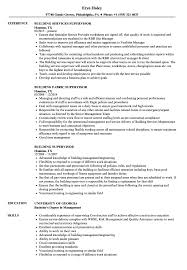 building supervisor resume samples