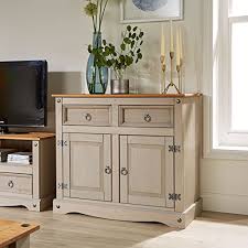 With a hand waxed, mexican inspired finish and distinct black metal handles and hinges, this piece is just as practical as it is beautiful. Buy Home Source Corona Grey Storage Cupboard Solid Pine 2 Drawer 2 Door Wooden Mexican Cabinet Online In Kuwait B07d9jcjcf