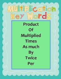Multiplication Key Words Math Key Words Education Elementary Math Math Word Problem Strategy
