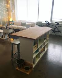 This Under 200 Way To Double Your Kitchen Storage Comes From Ikea Ikea Kitchen Island Kitchen Island Ikea Hack Apartment Kitchen Island