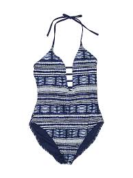 Details About Ambrielle Women Blue One Piece Swimsuit L