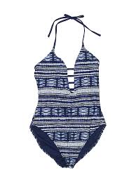 Details About Ambrielle Women Blue One Piece Swimsuit L