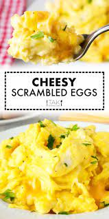 Scrambled Eggs With Cheese Recipe Scrambled Eggs With Cheese Scrambled Eggs Recipe Breakfast Recipes Easy