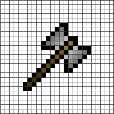 Axe Pixel Art Minecraft Pixel Art Easy Pixel Art Pixel Art Pokemon
