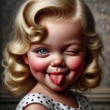 My artist aunt painted a picture of Elsie. Captured her signature  tongue-out pose too.