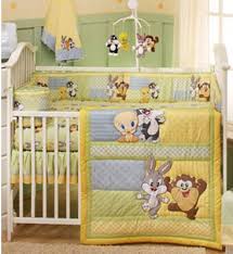 Sesame street elmo will keep your little ones warm and snuggly with this fun toddler bedding set that will transform their room into sesame street! Baby Looney Tunes Baby Crib Bedding 4 Piece Set Baby Nursery Bedding