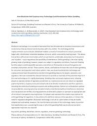 Is it legal to invest in cryptocurrency in australia? Pdf How Blockchain And Cryptocurrency Technology Could Revolutionize Online Gambling