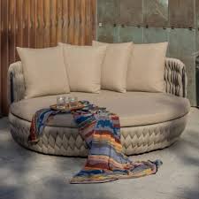 Cuscino rotondo in tessuto per divani. Letto Maxi Da Giardino Vintage Orientale Mobili Etnici Industrial