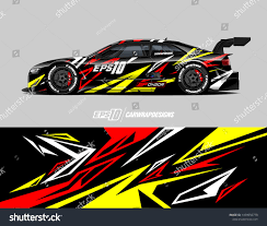 Car Graphic Design Concept Abstract Racing Background For Wrapping Vehicles Race Cars Cargo Van Pickup In 2020 Car Sticker Design Car Wrap Design Racing Car Design
