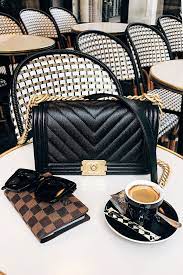 5 Tips To Consider Before Buying A Designer Handbag Paris Cafe Chanel Boy Bag Black Chevron Celine Chanel Boy Bag Black Black Designer Bags Chanel Chevron Bag
