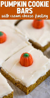 Best Pumpkin Bars With Cream Cheese Frosting Crazy For Crust Recipe Pumpkin Bars Pumpkin Cookies Pumpkin Recipes