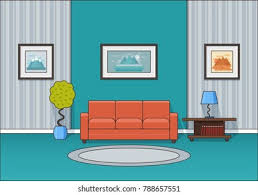 Animated living room illustrations royalty free vector graphics. Living Room Interior Room Line Art Stock Vector Royalty Free 788657551