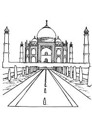 Taj mahal coloring page from india category. Taj Mahal Coloring Page In India Supercoloring Com Pinterest Coloring Home