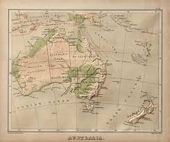 Raised Relief Map Of Australia And New Zealand 1880 Relief Map Australia Map Map