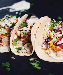 Fish Tacos With Pear Salsa Le Coup De Grace Fish Tacos Tacos Food