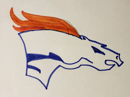 Denver broncos logo coloring page from nfl category. Bradley Chubb Attempted To Paint The Denver Broncos Logo Mile High Report