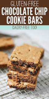 Everything from no bake cookies, to fudge, cookie bars, crisp recipes, and more! Gluten Free Chocolate Chip Cookies Bars Dairy Free Too