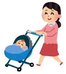 ベビーカーを押す女性のイラスト | かわいいフリー素材集 いらすとや