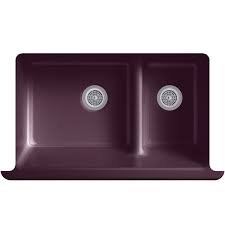 Cast iron sinks are made of the same durable iron alloy but add a porcelain enamel coating, fired at a very high temperature, which gives cons: Kohler K 6427 Whitehaven 36 Farmhouse Undermount Self Trimming Double Basin Apron Front Cast Iron Kitchen Sink With Smart Overstock 30067405