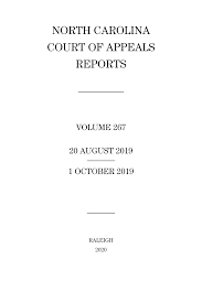 NORTH CAROLINA COURT OF APPEALS REPORTS