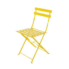 2 Chaises Pliantes De Jardin En Metal Jaune Folding Garden Chairs Garden Chairs Folding Chair