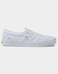 Black And True White Checkered Vans Womens Vans Checkerboard Classic Slip On True White Shoes Check 353189917 In 2020 Vans Checkerboard Slip On White Slip On Vans Vans Checkerboard