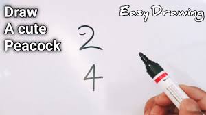 Maybe you would like to learn more about one of these? How To Draw A Peacock From Number 24 How To Make A Peacock Drawing Easy Step By Step Social Useful Stuff Handy Tips