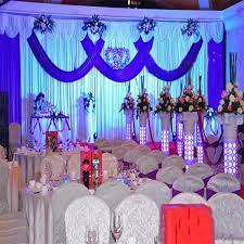 Penataan cahaya d jumlah panitia 10. Cantik Putih Royal Blue Warna 3x6 M Pernikahan Latar Belakang Tirai Dengan Swags Pesta Dekorasi Panggung Curtains Withe Curtains Curtaincurtains Color Aliexpress