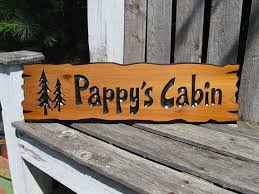 Personalized Cabin Signs Routed Wooden Signs Wooden Etsy Personalized Cabin Signs Wooden Cabin Signs Woodworking Plans Patterns