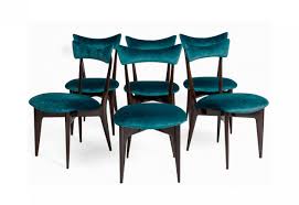 First, it is upholstered with soft, sumptuous velvet, adding sheen and texture bamboo & velvet dining chairs with blue velvet upholstery in de style of vivai del sud, italy, 1970s. Set Of 6 Ico Luisa Parisi Italian Mid Century Rosewood And Blue Velvet Dining Side Chairs
