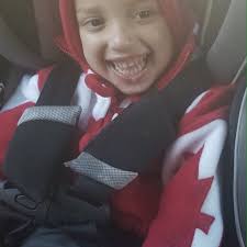 Can you tell little guy loves his My Ol' Blues hat and sweater? It was  designed by Kathy Antonio