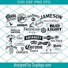 Download Alcohol Brands Vector Pack Alcohol Brands Svg Bundle Jagermeister Budweiser Jack Daniels Bud Light Vodka Bacardi Smirnoff College Drinks Svg Svgdogs