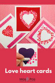Easy kid's valentine cards they can make at home; Valentine Cards Preschoolers Can Make Valentines Cards Valentine Heart Card Valentine S Day Crafts For Kids