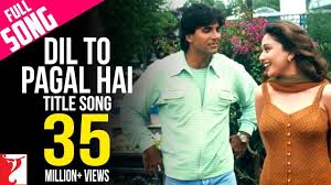 Dil To Pagal Hai Full Title Song Shah Rukh Khan Madhuri Karisma Old Bollywood Songs Bollywood Music Top 100 Songs