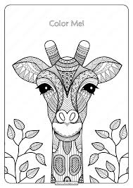 Printable Giraffe Mandala Pdf Coloring Page