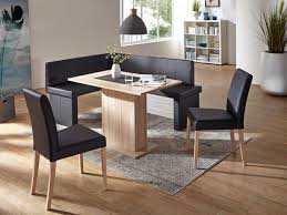 Leni Eckbank Kunstleder Schwarz 130x169 Cm Rechts Sonoma Eiche Essgruppe Eckbank