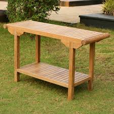 Tortuga Outdoor Jakarta Wood Patio Console Table Teak Patio Furniture Outdoor Console Table Teak Outdoor Furniture