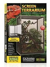 The Exo Terra Screen Terrarium Is A Perfect Habitat For Arboreal Reptiles And Amphibians That Are Sensitive T Terrarium Aluminum Screen Reptiles And Amphibians