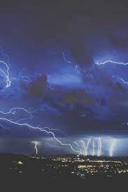 Electrical Storm Storm Blue Sky City Lights Clouds Lightning Electrical Storm Pictures Of Lightning Clouds