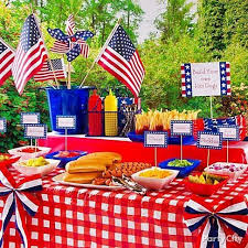 Hot Dog And Burger Bars 4th Of July Party July Party Fourth Of July Food