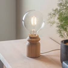 Lantern light electricity lighting night energy room lamps light bulb lamp. Wooden Bloomsbury Bulb Holder Table Lamp Garden Trading