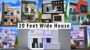 The 2.5 floor house makes the most of its. 20 Feet Wide House Front Elevation By Nikshail Youtube