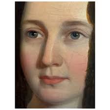 English 19th Century Oil Painting Portrait Lady Sara Losh