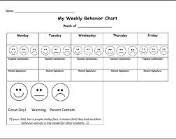 Weekly Behavior Chart